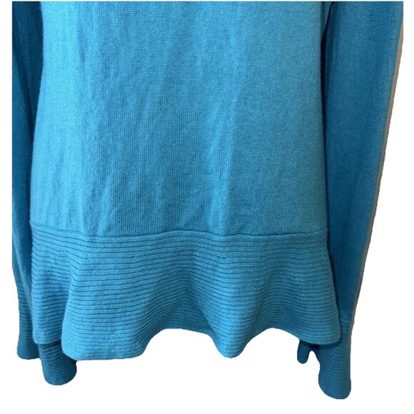 Lilly Pulitzer Turquoise Ruffle Long Sleeve Cardigan Size L - Picture 9 of 11